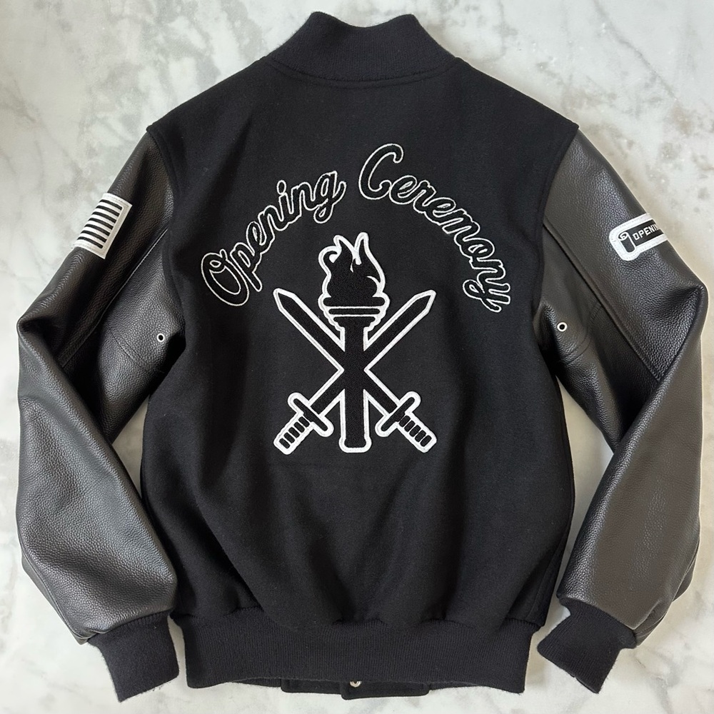 Opening Ceremony Black Varsity Jacket Unisex S - Picture 7 of 15